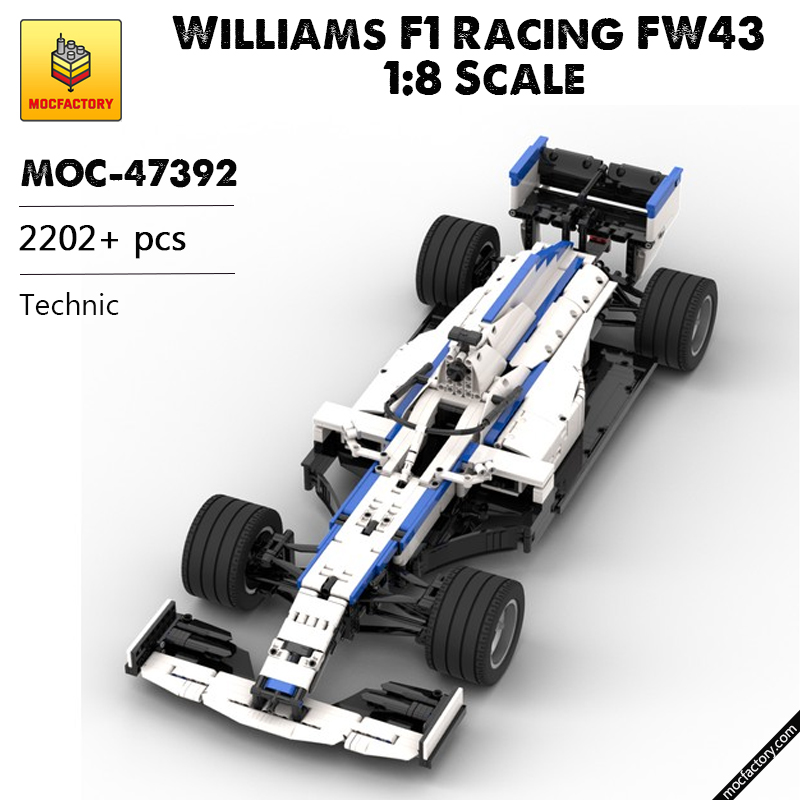 MOC 47392 Williams F1 Racing FW43 18 Scale Technic by Lukas2020 MOC FACTORY - LEPIN Germany