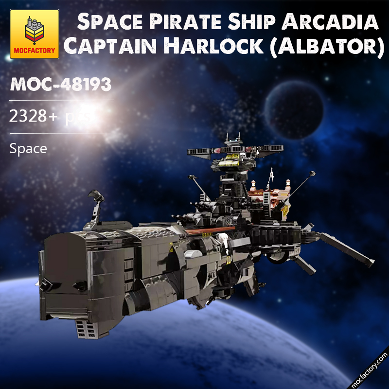 MOC 48193 Space Pirate Ship Arcadia Captain Harlock Albator Space by apenello MOC FACTORY - LEPIN Germany
