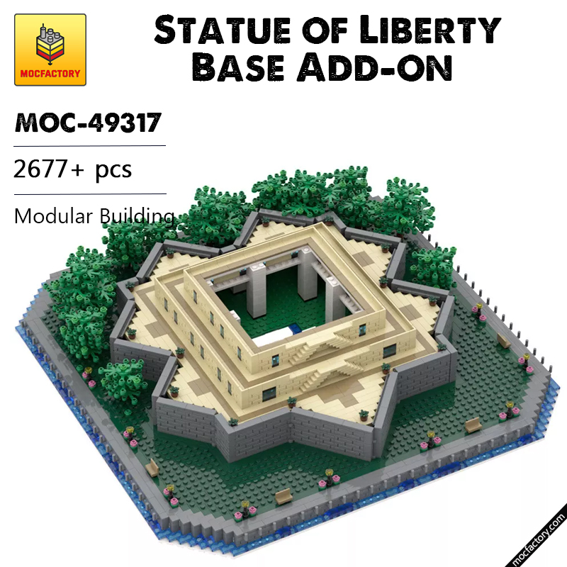 MOC 49317 Statue of Liberty Base Add on Modular Building by adambetts MOC FACTORY - LEPIN Germany