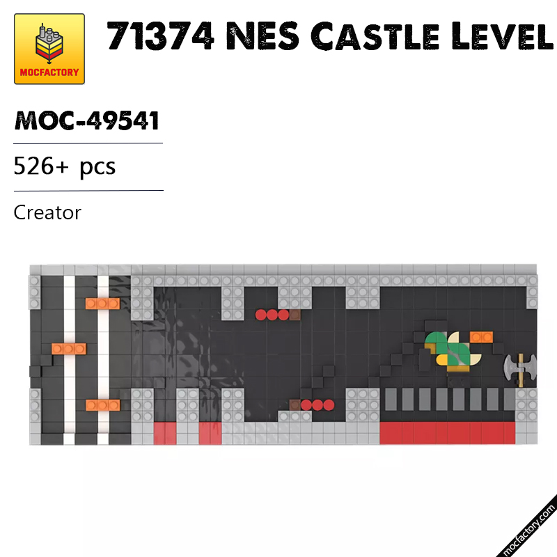 MOC 49541 71374 NES Castle Level Super Mario Game by enochgray MOC FACTORY - LEPIN Germany