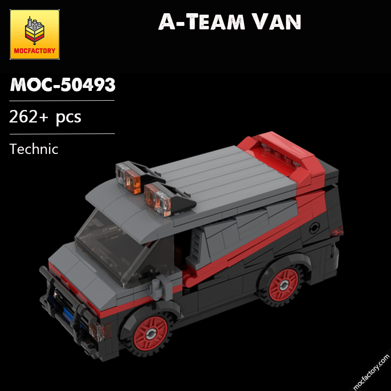 MOC 50493 A Team Van Technic by Flashback Bricks MOC FACTORY - LEPIN Germany