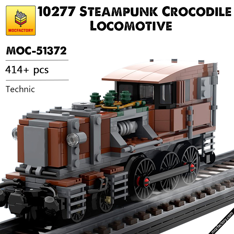 MOC 51372 10277 Steampunk Crocodile Locomotive Technic by MadMocs MOC FACTORY - LEPIN Germany
