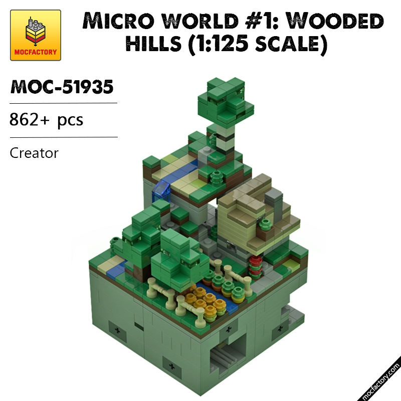 MOC 51935 Micro world 1 Wooded hills 1125 scale Creator by Mobilbenja MOC FACTORY - LEPIN Germany