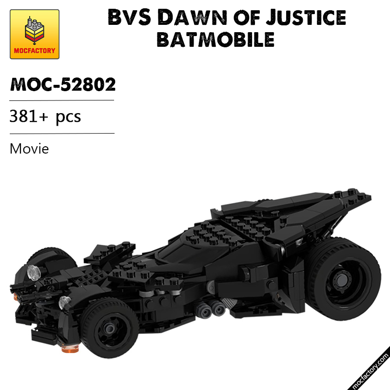 MOC 52802 BvS Dawn of Justice batmobile Movie by Gervant Riviiskiy MOC FACTORY - LEPIN Germany