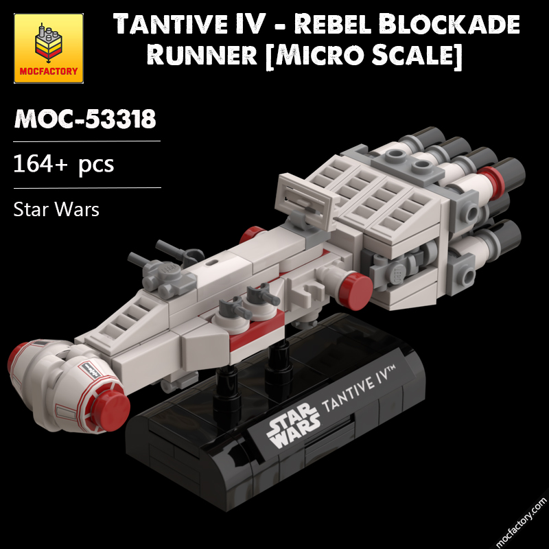 MOC 53318 Tantive IV Rebel Blockade Runner Micro Scale Star Wars by Xigphir MOC FACTORY - LEPIN Germany
