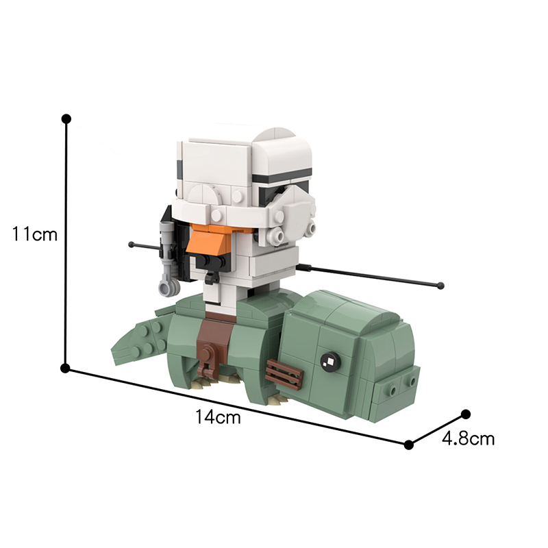 MOC 53560 Sandtrooper on Dewback Brickheadz Star Wars by FMbricks MOC FACTORY 2 - LEPIN Germany