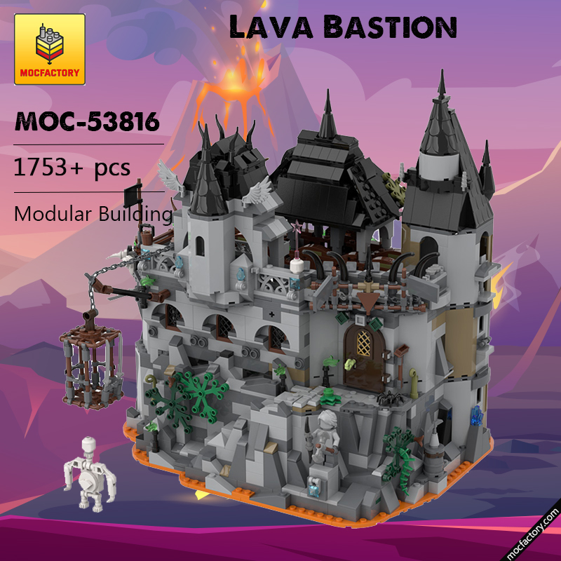 MOC 53816 Lava Bastion Modular Building by mocscout MOC FACTORY - LEPIN Germany