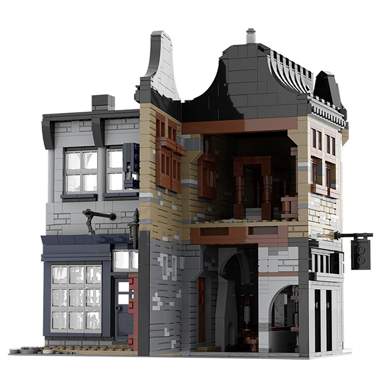 MOC 55035 Leaky Cauldron Wiseacres Wizarding Equipment Diagon Alley Movie by JL 2 - LEPIN Germany