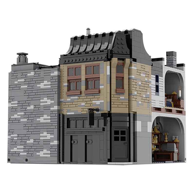 MOC 55035 Leaky Cauldron Wiseacres Wizarding Equipment Diagon Alley Movie by JL 3 - LEPIN Germany