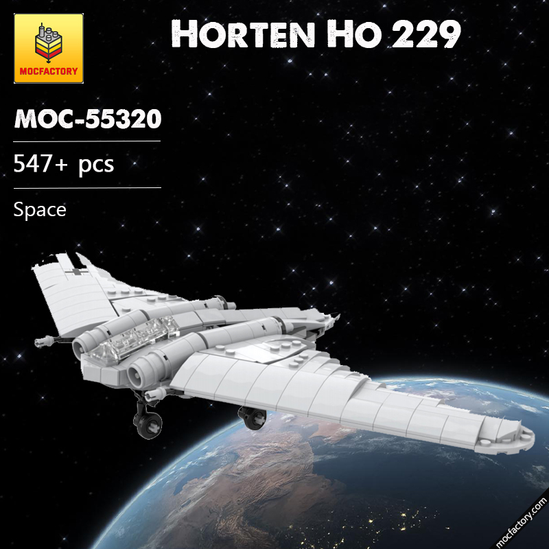 MOC 55320 Horten Ho 229 Space by Germanrailwaybuilder MOC FACTORY - LEPIN Germany