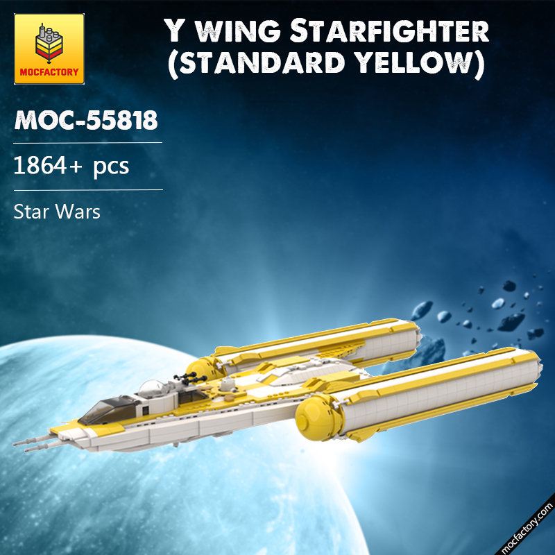 MOC 55818 Y wing Starfighter standard yellow Star Wars by starwarsfan66 MOC FACTORY - LEPIN Germany