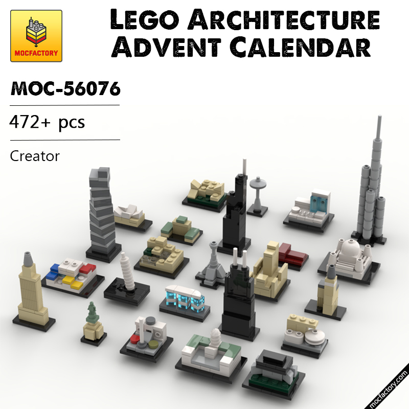 MOC 56076 Lego Architecture Advent Calendar Creator by klosspalatset MOC FACTORY - LEPIN Germany