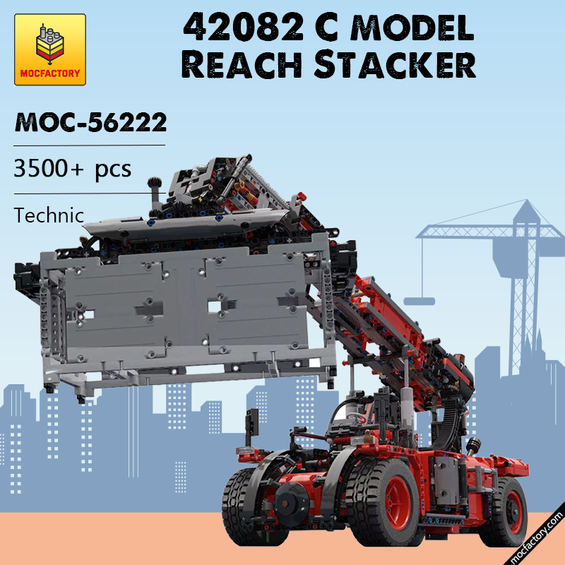 MOC 56222 42082 C model Reach Stacker Technic by Dyens Creations MOC FACTORY - LEPIN Germany