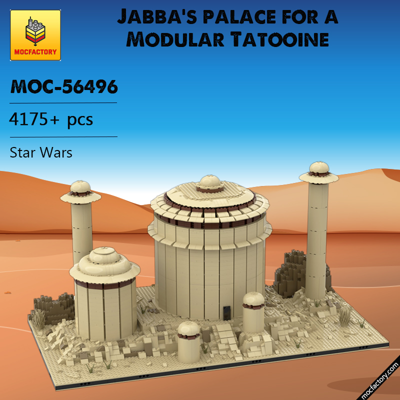 MOC 56496 Jabbas palace for a Modular Tatooine Star Wars by gabizon MOC FACTORY - LEPIN Germany