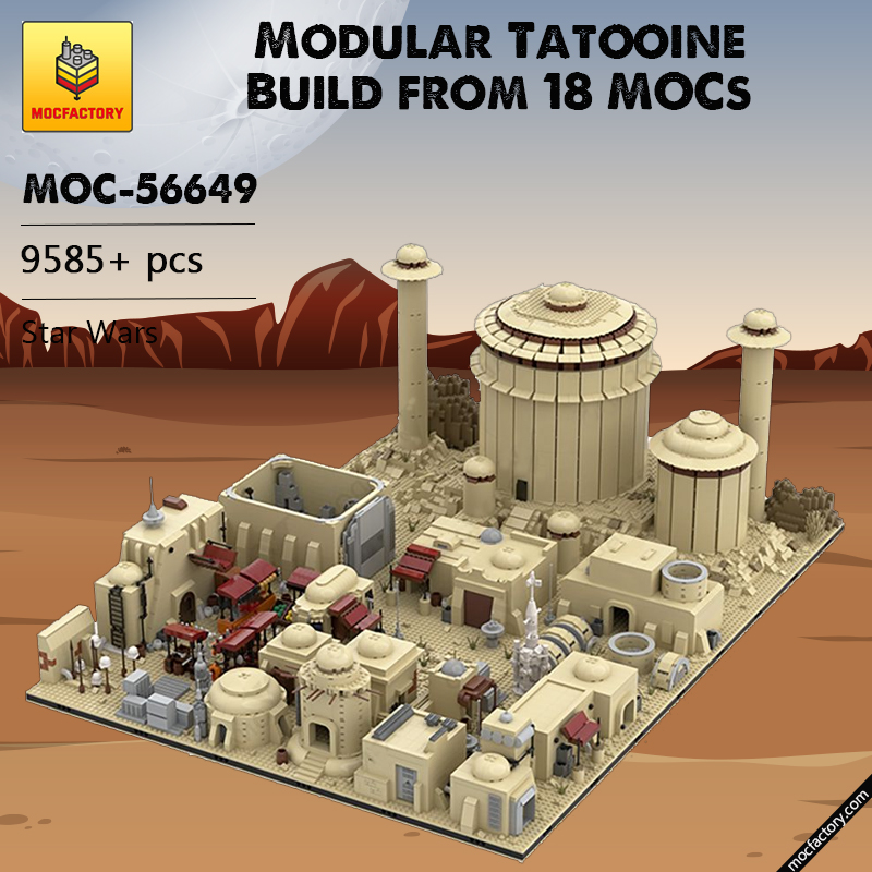 MOC 56649 Modular Tatooine Build from 18 MOCs Star Wars by gabizon MOC FACTORY - LEPIN Germany