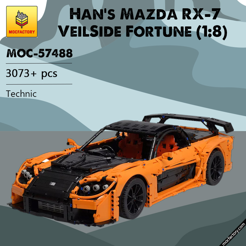 MOC 57488 Hans Mazda RX 7 VeilSide Fortune 18 Super Car by Artemy Zotov MOC FACTORY - LEPIN Germany