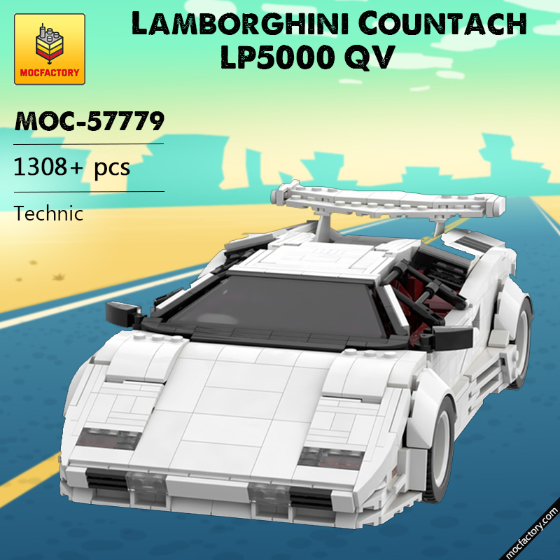 MOC 57779 Lamborghini Countach LP5000 QV Technic by Rastacoco MOC FACTORY - LEPIN Germany