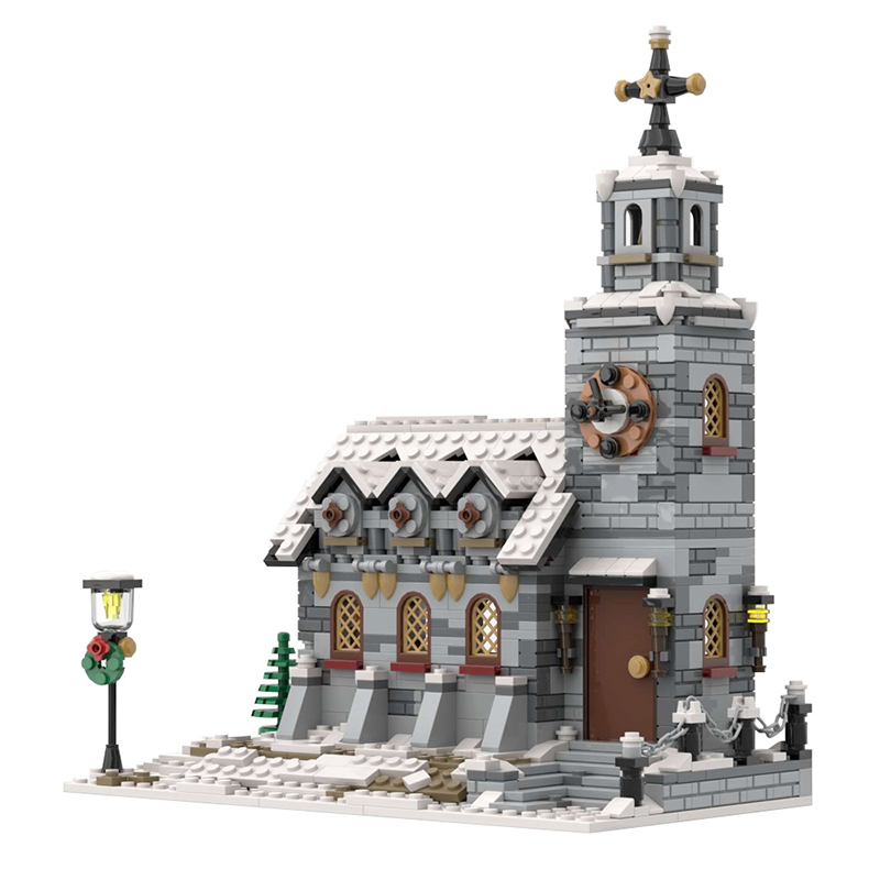 MOC 58208 Little Winter Church Modular Building by Little Thomas MOC FACTORY 2 - LEPIN Germany