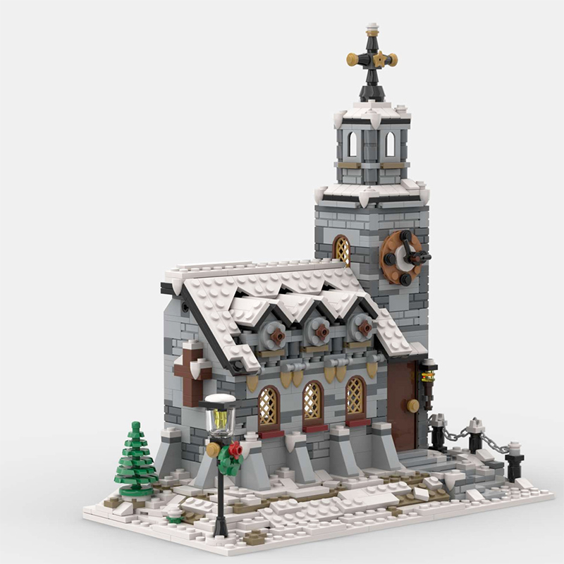 MOC 58208 Little Winter Church Modular Building by Little Thomas MOC FACTORY 3 - LEPIN Germany