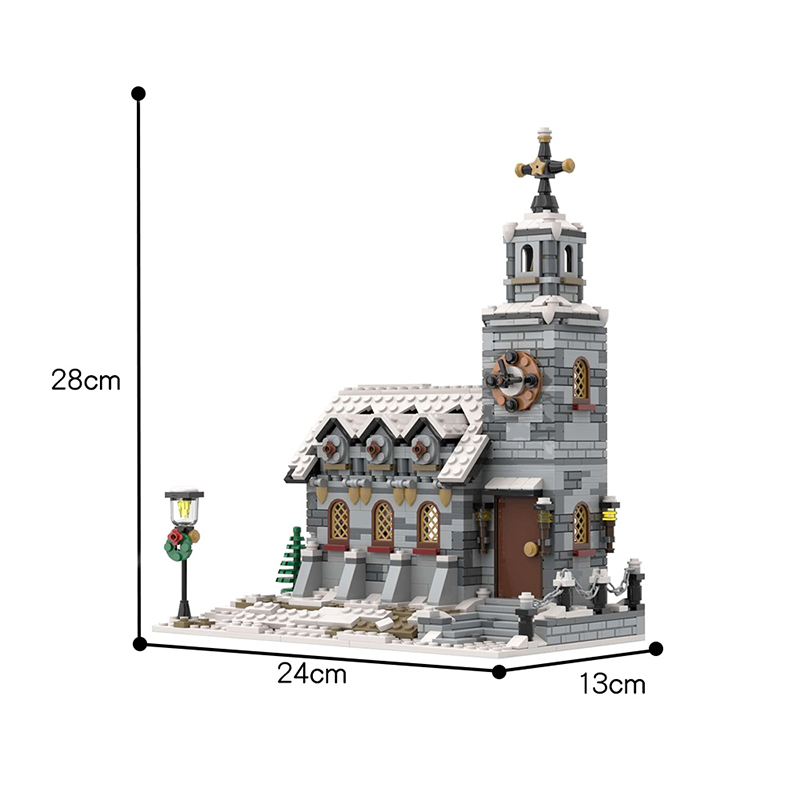 MOC 58208 Little Winter Church Modular Building by Little Thomas MOC FACTORY 6 - LEPIN Germany
