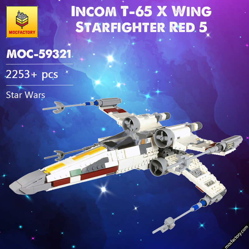 MOC 59321 Incom T 65 X Wing Starfighter Red 5 Star Wars by 2bricksofficial MOC FACTORY - LEPIN Germany
