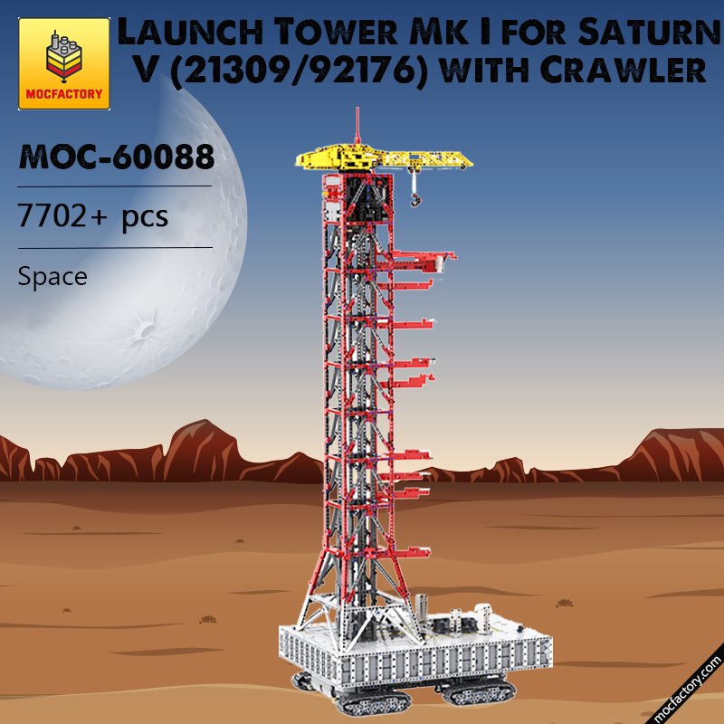 MOC 60088 Launch Tower Mk I for Saturn V 2130992176 with Crawler Space by Janotechnic MOC FACTORY 3 - LEPIN Germany