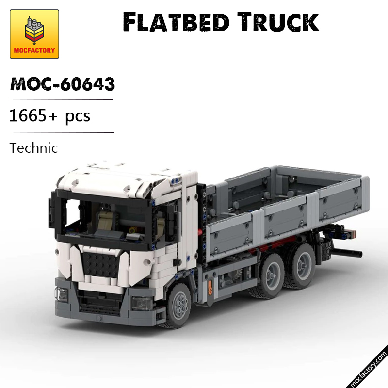 MOC 60643 Flatbed Truck Technic by DamianPLE Lego Garage MOC FACTORY - LEPIN Germany