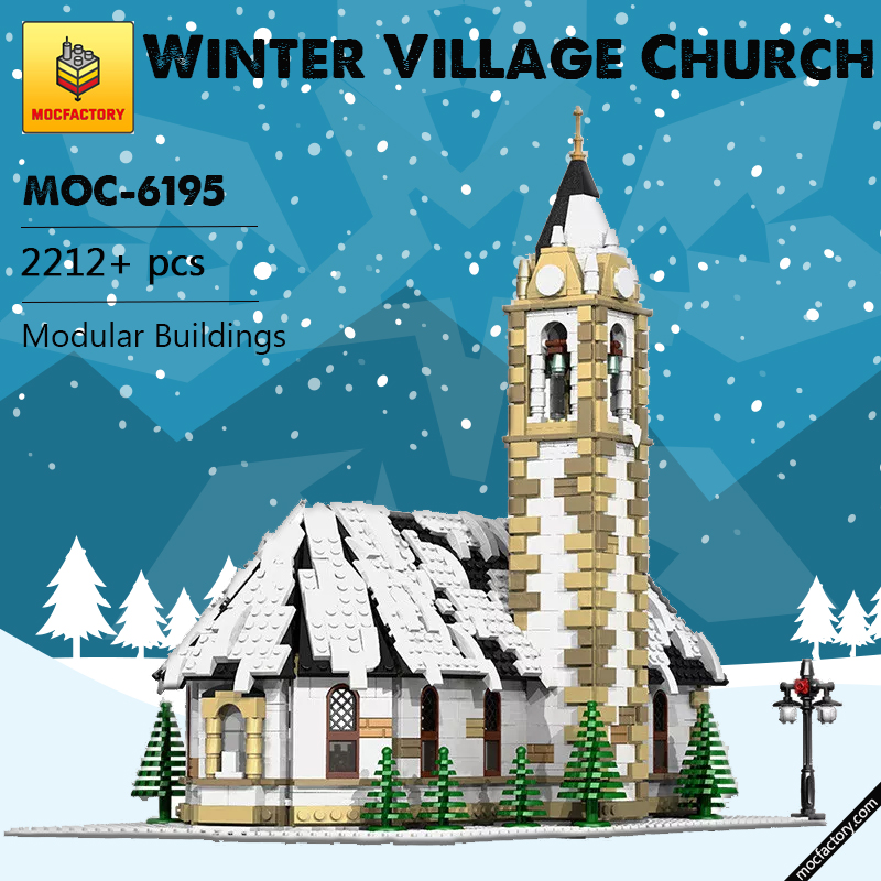 MOC 6195 Winter Village Church Modular Buildings by bricksandtiles MOC FACTORY 4 - LEPIN Germany