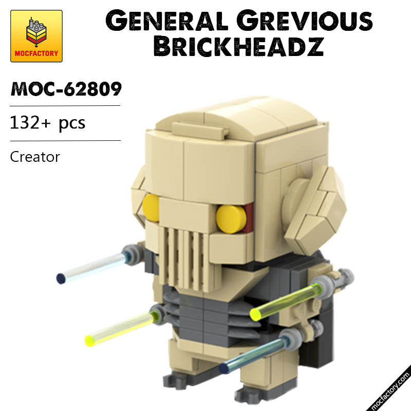 MOC 62809 General Grevious Brickheadz Creator by BrickBuilt Creations MOC FACTORY - LEPIN Germany