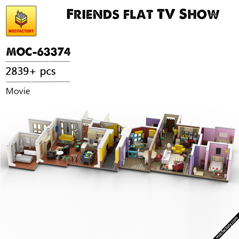 MOC 63374 Friends flat TV Show Movie by Brick o lantern MOC FACTORY - LEPIN Germany