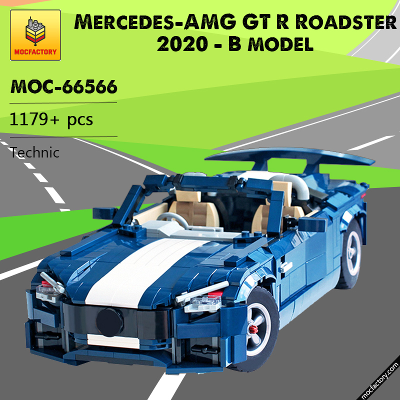 MOC 66566 Mercedes AMG GT R Roadster 2020 B model Technic by buildme MOC FACTORY - LEPIN Germany