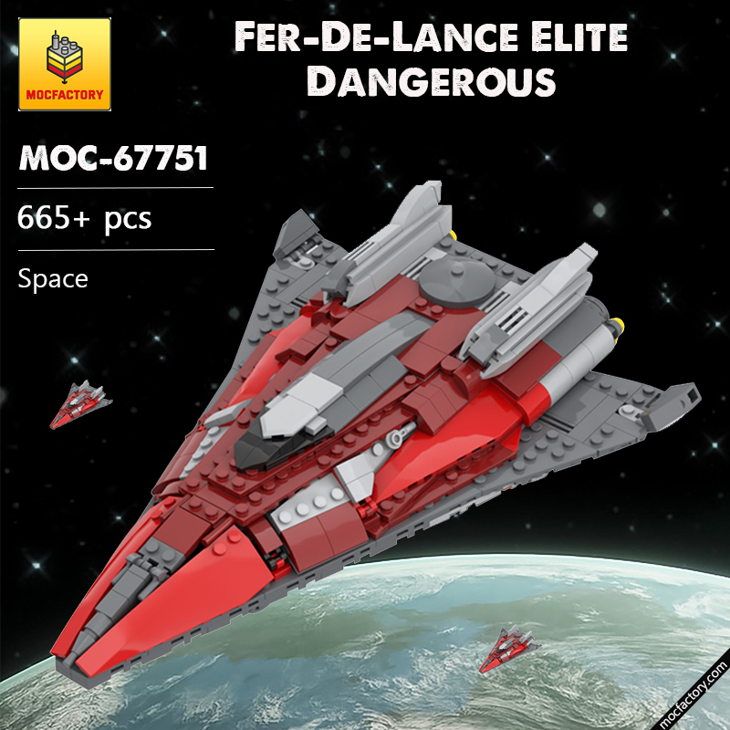 MOC 67751 1250 scale Fer De Lance Elite Dangerous by TheRealBeef1213 MOC FACTORY - LEPIN Germany