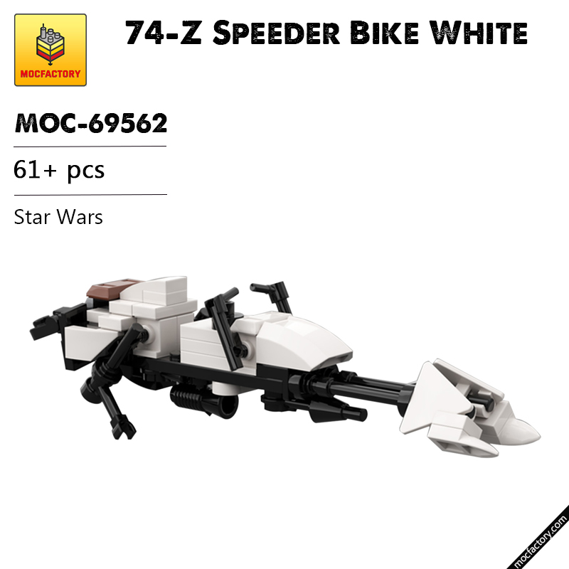 MOC 69562 74 Z Speeder Bike White Star Wars by JohndieRocks MOC FACTORY - LEPIN Germany
