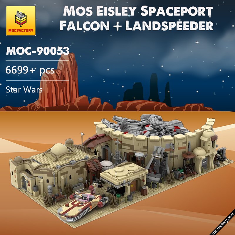 MOC 90053 Mos Eisley Spaceport Falcon Landspeeder Star Wars MOC FACTORY - LEPIN Germany