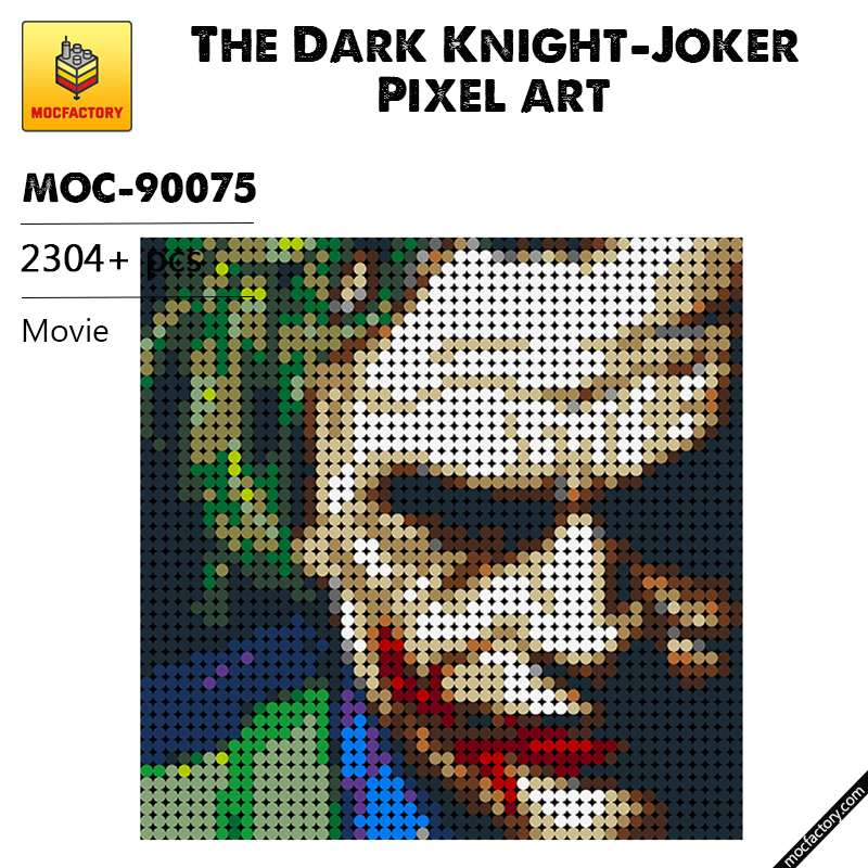 MOC 90075 The Dark Knight Joker Pixel art MOC FACTORY - LEPIN Germany