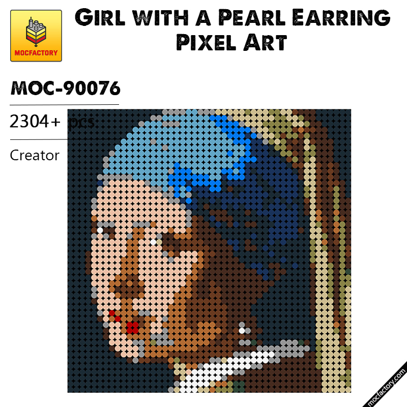 MOC 90076 Girl with a Pearl Earring Pixel Art Creator MOC FACTORY - LEPIN Germany