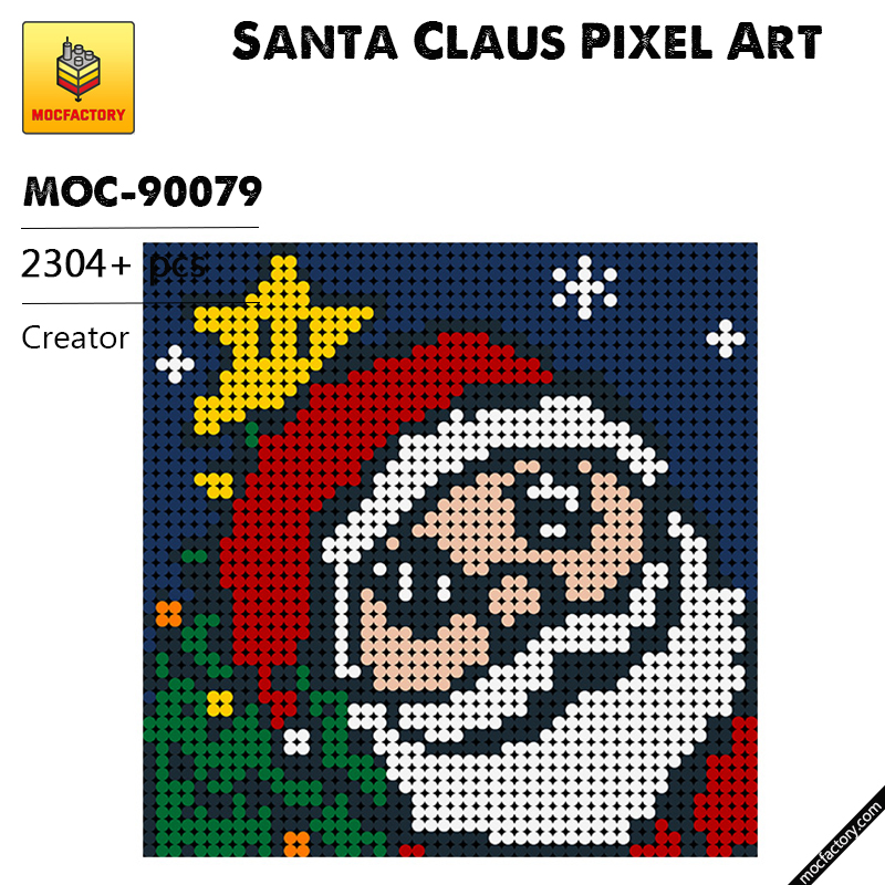 MOC 90079 Santa Claus Pixel Art Creator MOC FACTORY - LEPIN Germany