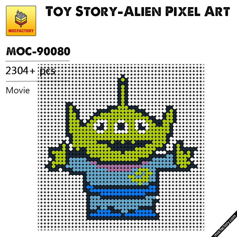 MOC 90080 Toy Story Alien Pixel Art Movie MOC FACTORY - LEPIN Germany