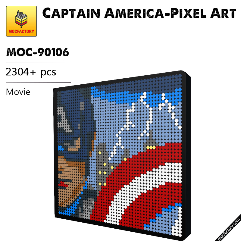 MOC 90106 Captain America Pixel Art Movie MOC FACTORY - LEPIN Germany