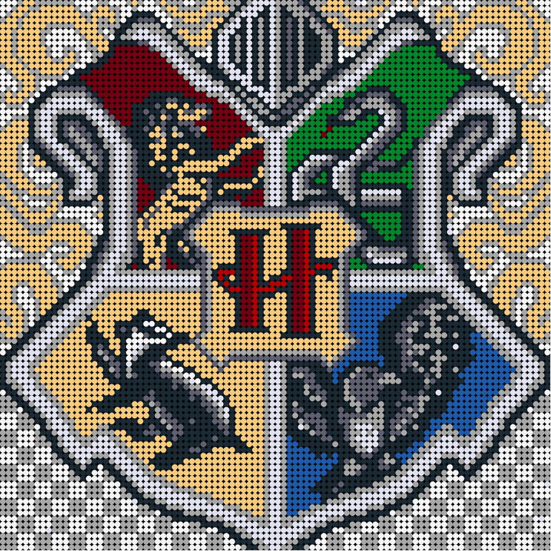 MOC 90107 Harry Potter Crest Pixel art Movie MOC FACTORY 2 - LEPIN Germany