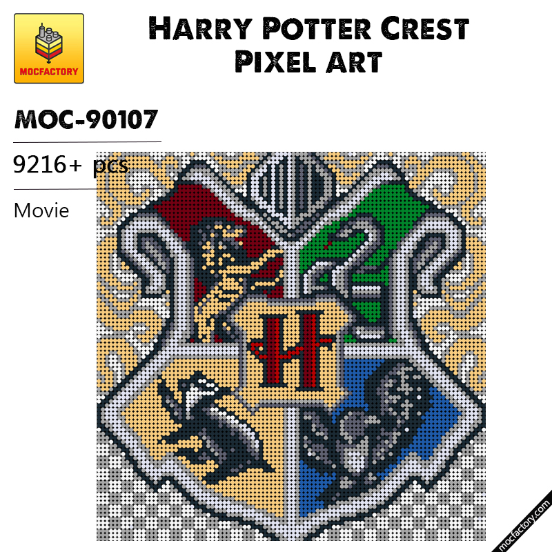 MOC 90107 Harry Potter Crest Pixel art Movie MOC FACTORY - LEPIN Germany