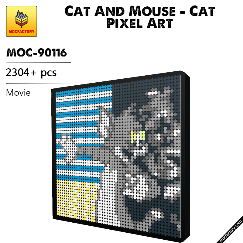 MOC 90116 Cat And Mouse Cat Pixel Art Movie MOC FACTORY - LEPIN Germany