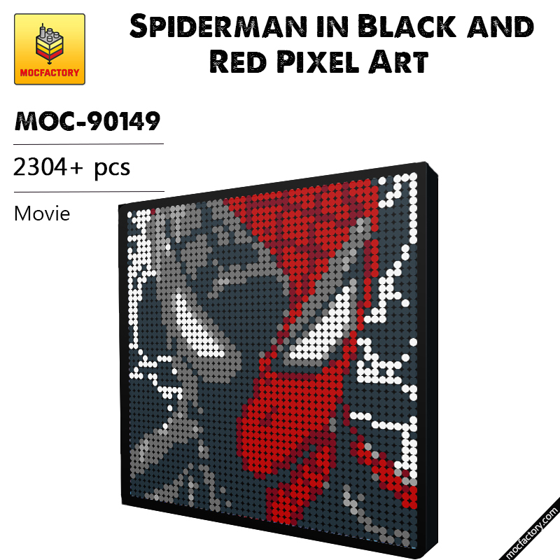 MOC 90149 Spiderman in Black and Red Pixel Art Movie MOC FACTORY - LEPIN Germany
