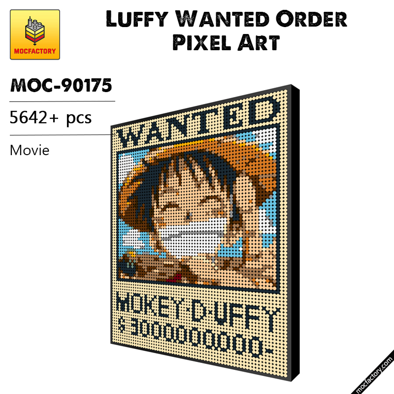 MOC 90175 Luffy Wanted Order Pixel Art Movie MOC FACTORY - LEPIN Germany