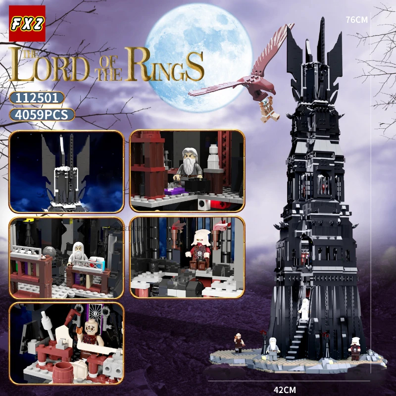 MOC FACTORY 112501 The Lord of the Rings Oshankhtar Tower of Orthanc MOC 33442 v4 - LEPIN Germany