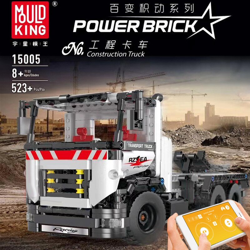 MOULD KING 15005 Technic series The Constrouction remote control truck Model With Motor Function Building Blocks 1 - LEPIN Germany