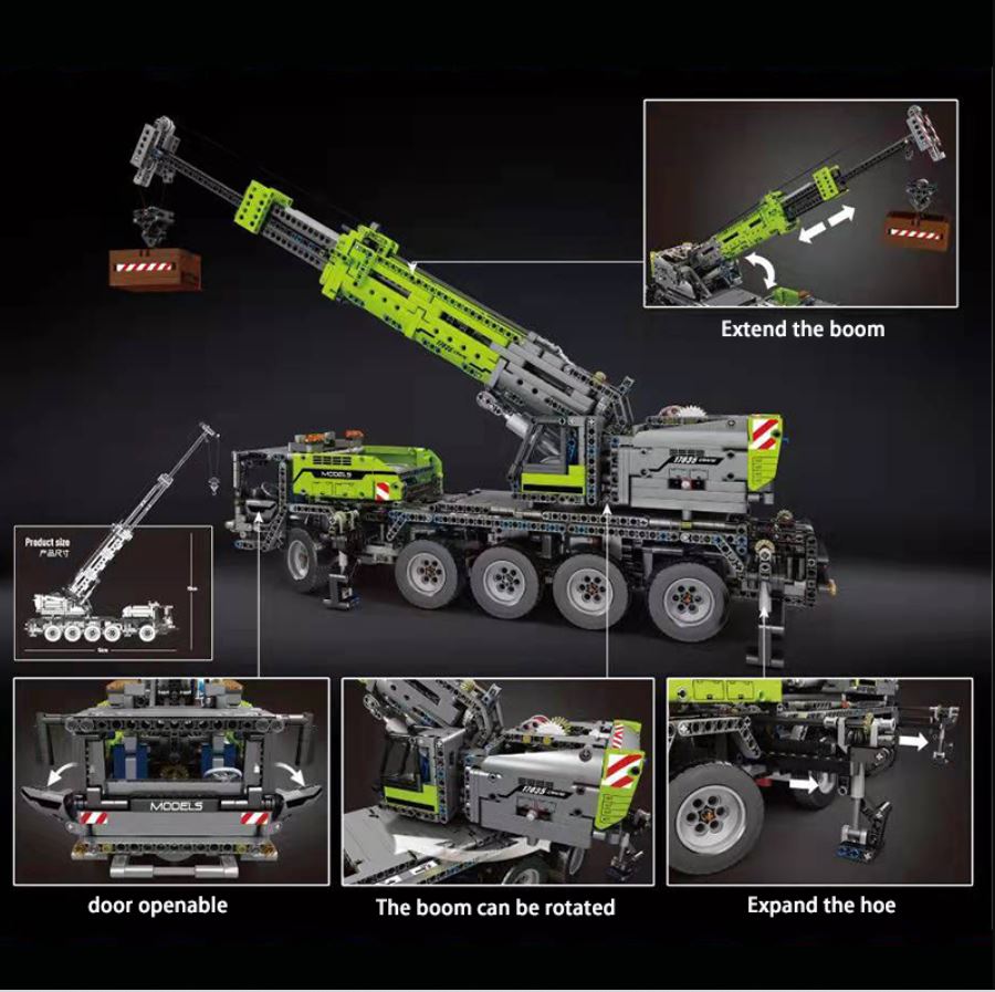 MOULD KING 17035 Green Electric Mechanical Crane Ultimate 42009 3 - LEPIN Germany