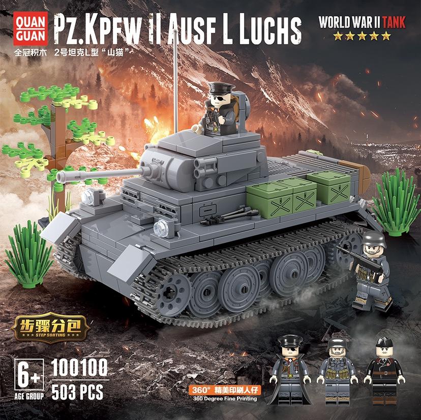 QuanGuan 100100 German Pz.Kpfw .II Ausf. L Luchs Tank with 503 pieces 1 - LEPIN Germany