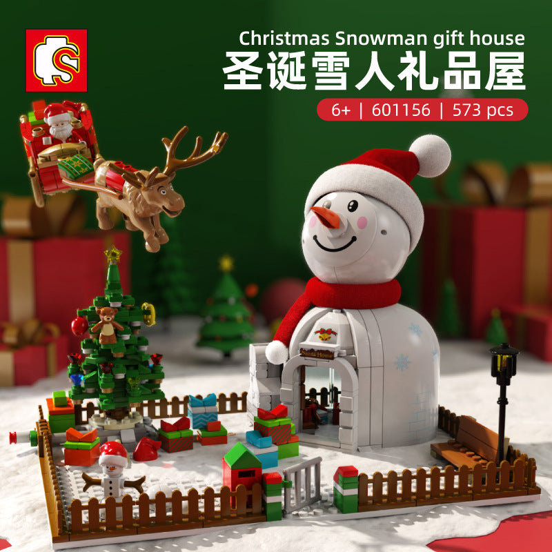 Sembo SD 601156 Christmas Snowman Gift House with 573 pieces 1 - LEPIN Germany