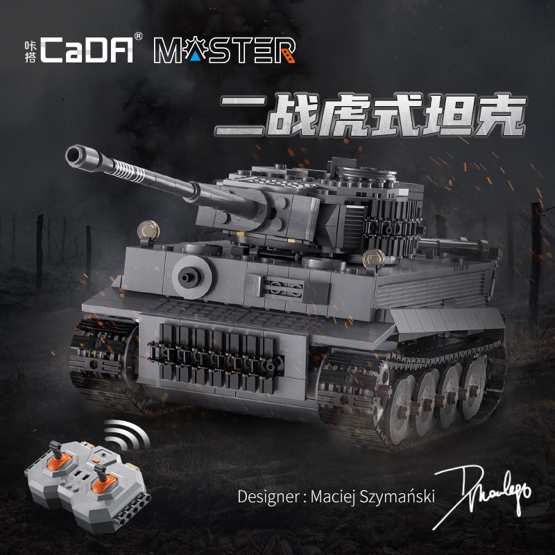 cada c61071 sdkfz 181 tiger tank with rc 3668 - LEPIN Germany